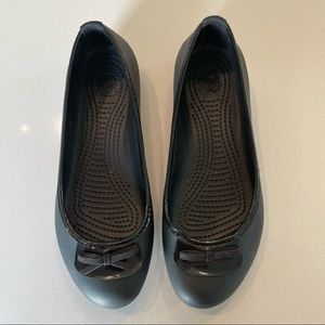 Crocs Women’s Black Flats with Bow